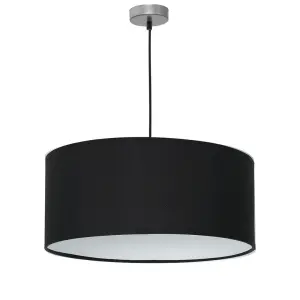 Lampa wisząca CASINO BLACK/CHROME 1xE27 | ML63800 Milagro