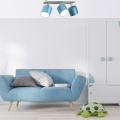 Lampa sufitowa DIXIE niebieskie reflektorki do pokoju chłopca 3xGX53 MLP7606 Milagro