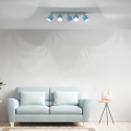 Lampa sufitowa DIXIE reflektorki na listwie niebiesko białe 5xGX53 MLP7608 Milagro