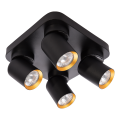 Lampa sufitowa Andy 4xGU10 Kwadrat Czarny + Złoty ML9941 Milagro