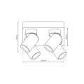 Lampa sufitowa Andy 4xGU10 Kwadrat Czarny + Złoty ML9941 Milagro