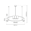 Lampa wisząca (koło) GENESIS BLACK 10xGU10 ML0373 Milagro