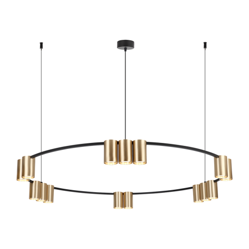Lampa wisząca (koło) GENESIS BLACK GOLD 15xGU10 ML0378 Milagro