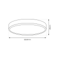 Plafon MAQ 18W 3CCT Czarny ML0438 Milagro
