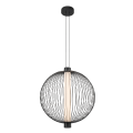 Lampa wisząca KYOTO czarny LED 39W Ø54cm stalowa klatka do salonu ML0527 Milagro