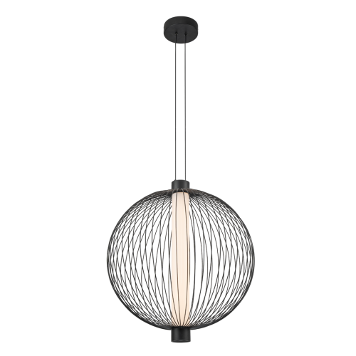 Lampa wisząca KYOTO czarny LED 39W Ø54cm stalowa klatka do salonu ML0527 Milagro