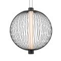 Lampa wisząca KYOTO czarny LED 39W Ø54cm stalowa klatka do salonu ML0527 Milagro