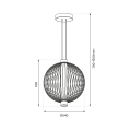 Lampa wisząca KYOTO czarny LED 39W Ø54cm stalowa klatka do salonu ML0527 Milagro