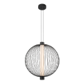 Lampa wisząca KYOTO czarny LED 39W Ø54cm stalowa klatka do salonu ML0527 Milagro