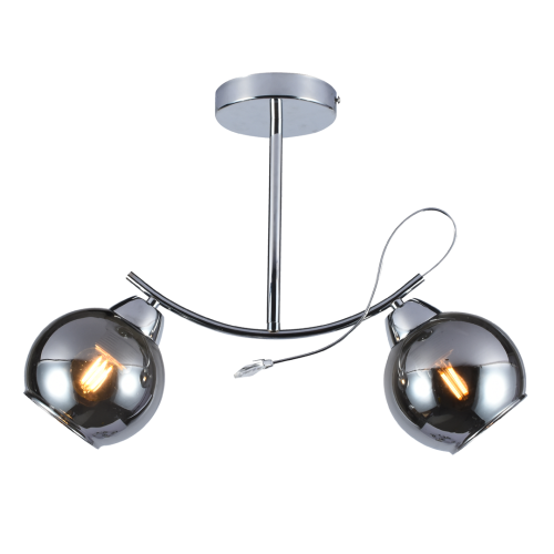 Lampa sufitowa z dymionymi szklanymi kloszami Connor 2xE27 do salonu MLP0873 Milagro