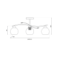 Elegancka lampa sufitowa Connor chromowane szkło do salonu 3xE27 MLP0874 Milagro