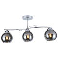 Elegancka lampa sufitowa Connor chromowane szkło do salonu 3xE27 MLP0874 Milagro