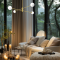 Lampa sufitowa złote ramiona z szklanymi kulami DORI 4xG9 do salonu MLP8573 Milagro