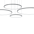 Nowoczesna lampa wisząca pierścieniowa SATURNO czarna LED 120W do salonu ML0848 Milagro