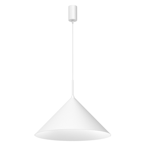 Lampa wisząca CAPITAL biała do minimalistycznych wnętrz Ø46cm 1xGX53 MLP0953 Milagro