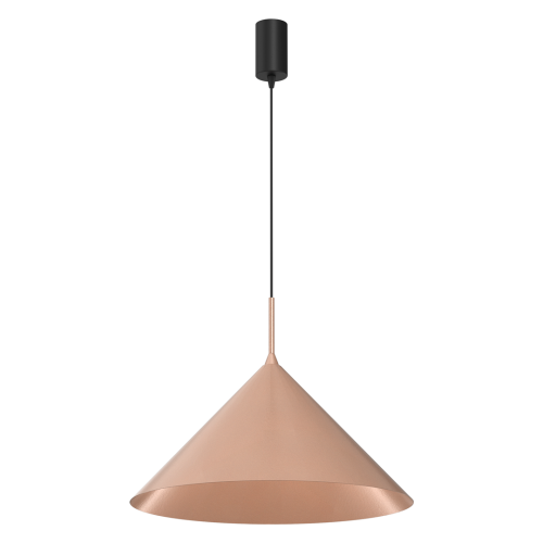 Lampa wisząca CAPITAL różowe złoto klosz stożek  Ø46cm 1xGX53 do salonu MLP0954 Milagro