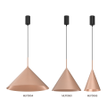 Lampa wisząca CAPITAL różowe złoto klosz stożek  Ø46cm 1xGX53 do salonu MLP0954 Milagro