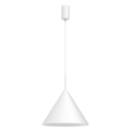 Stylowa lampa wisząca zwis CAPITAL biała do skandynawskich wnętrz  Ø32cm 1xGX53 MLP0959 Milagro