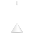 Stylowa lampa wisząca zwis CAPITAL biała do skandynawskich wnętrz  Ø32cm 1xGX53 MLP0959 Milagro