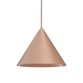 Lampa wisząca z metalowym stożkowym kloszem Ø32cm CAPITAL różowe złoto 1xGX53 MLP0960 Milagro