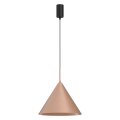 Lampa wisząca z metalowym stożkowym kloszem Ø32cm CAPITAL różowe złoto 1xGX53 MLP0960 Milagro