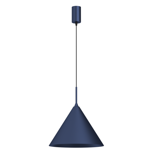 Lampa z stożkowatym kloszem CAPITAL regulacja wysokości granatowa do salonu MLP0962 Milagro