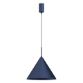 Lampa z stożkowatym kloszem CAPITAL regulacja wysokości granatowa do salonu MLP0962 Milagro