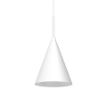 Biała lampa wisząca CAPITAL z minimalistycznym kloszem Ø17cm 1xGX53 MLP0965 Milagro
