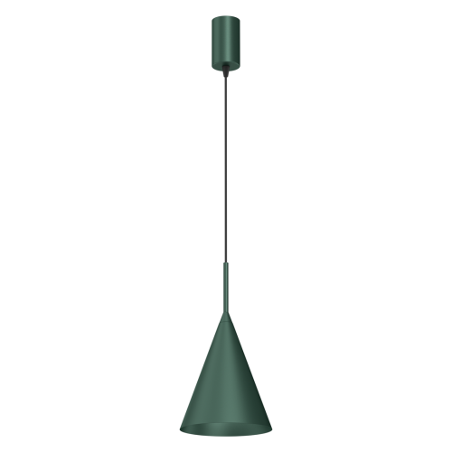 Lampa wisząca CAPITAL zielona wąski stożkowy klosz Ø17cm 1xGX53 MLP0967 Milagro