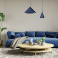 Lampa wisząca zwis CAPITAL NAVY BLUE Ø17cm 1xGX53 nad blat stołu MLP0968 Milagro