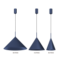 Lampa wisząca zwis CAPITAL NAVY BLUE Ø17cm 1xGX53 nad blat stołu MLP0968 Milagro