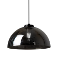 Lampa wisząca szklany kopułowy klosz GAMMA czarna gwint E27 nad stół MLP1063 Milagro