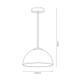 Lampa wisząca szklany kopułowy klosz GAMMA czarna gwint E27 nad stół MLP1063 Milagro