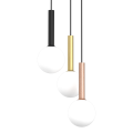 Lampa wisząca PLAY kolorowa, szklane mleczne kulki do salonu 3xG9 MLP0969 Milagro