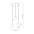 Lampa wisząca PLAY kolorowa, szklane mleczne kulki do salonu 3xG9 MLP0969 Milagro