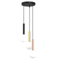 Lampa wisząca PLAY kolorowa, szklane mleczne kulki do salonu 3xG9 MLP0969 Milagro
