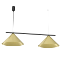 Lampa wisząca seria CAPITAL czarno złota dwa złote klosze gwint GX53 do salonu MLP0941 Milagro
