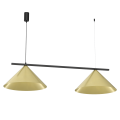 Lampa wisząca seria CAPITAL czarno złota dwa złote klosze gwint GX53 do salonu MLP0941 Milagro