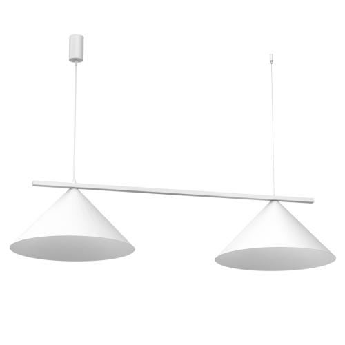 Lampa wisząca CAPITAL z dużymi stożkowatymi białymi kloszami 2XGX53 MLP0943 Milagro