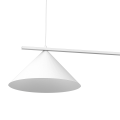 Lampa wisząca CAPITAL z dużymi stożkowatymi białymi kloszami 2XGX53 MLP0943 Milagro