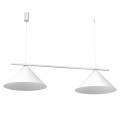 Lampa wisząca CAPITAL z dużymi stożkowatymi białymi kloszami 2XGX53 MLP0943 Milagro