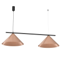 Nowoczesna lampa wisząca CAPITAL miedziane klosze 2XGX53 nad stolik kawowy MLP0944 Milagro