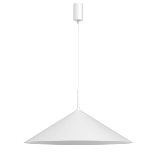 Lampa wisząca z metalowym kloszem CAPITAL biała gwint GX53 nad stolik kawowy MLP0947 Milagro