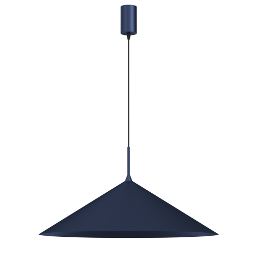 Minimalistyczna lampa wisząca CAPITAL niebieski z dużym kloszem 1XGX53 MLP0950 Milagro