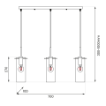 Lampa wisząca PADOVA eleganckie szklane dymione klosze 3xE27 ML1073 Milagro
