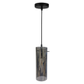 Lampa wisząca zwis PADOVA z eleganckim szklanym kloszem 1xE27 CZARNY ML1072 Milagro