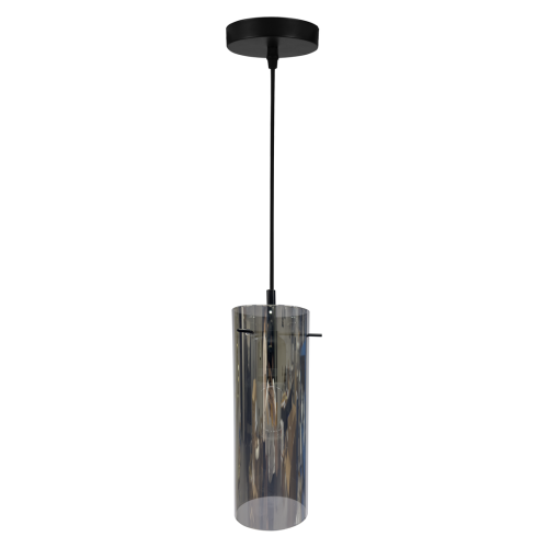 Lampa wisząca zwis PADOVA z eleganckim szklanym kloszem 1xE27 CZARNY ML1072 Milagro