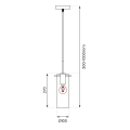 Lampa wisząca zwis PADOVA z eleganckim szklanym kloszem 1xE27 CZARNY ML1072 Milagro