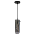 Lampa wisząca zwis PADOVA z eleganckim szklanym kloszem 1xE27 CZARNY ML1072 Milagro