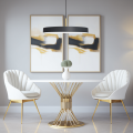 Nowoczesna lampa wisząca DISC 38W LED 4000K 38W czarno złota do salonu ML1065 Milagro